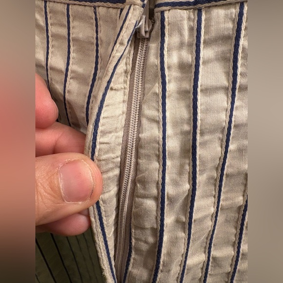 Vintage Giorgio Armani Ramie Silk Striped Wide Leg Trousers Pants Women’s 6-8 - Picture 12 of 16